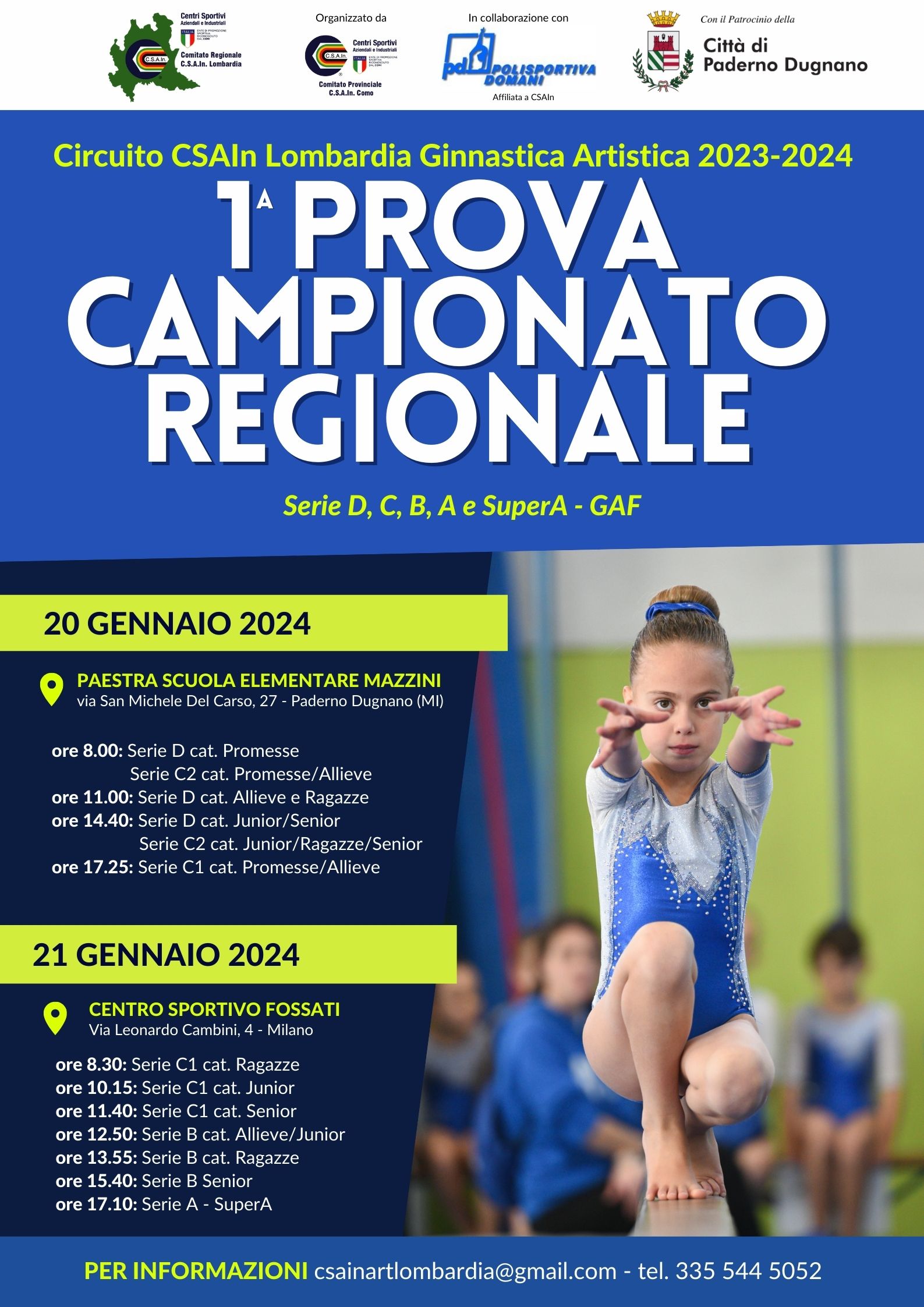 Circuito Regionale CSAIn Lombardia di Ginnastica Artistica 2024 (3)