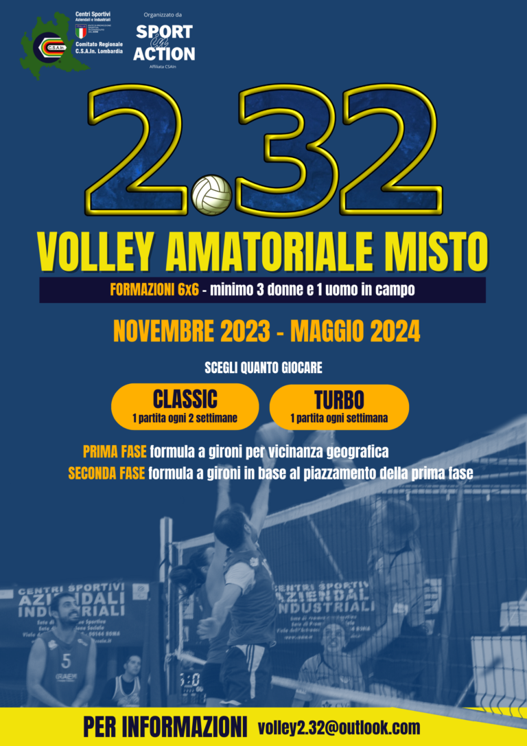 Circuito 2.32 Pallavolo Amatoriale 2023 – 2024