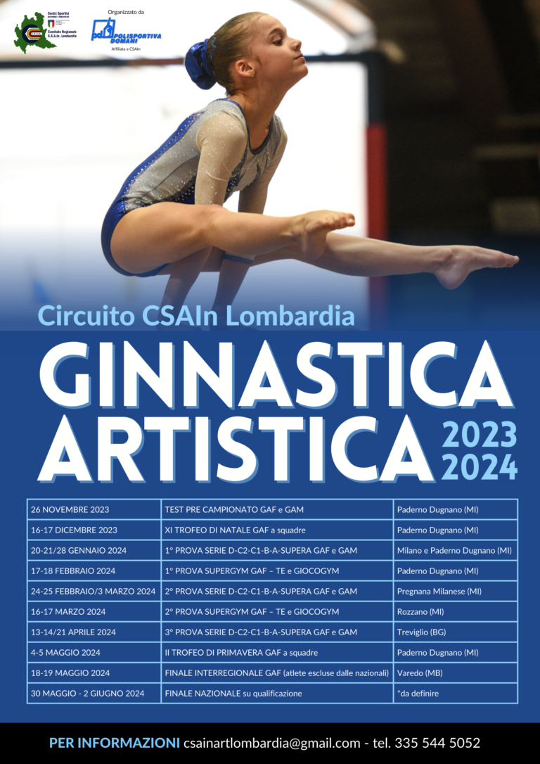 Circuito Regionale Ginnastica Artistica 2023 – 2024