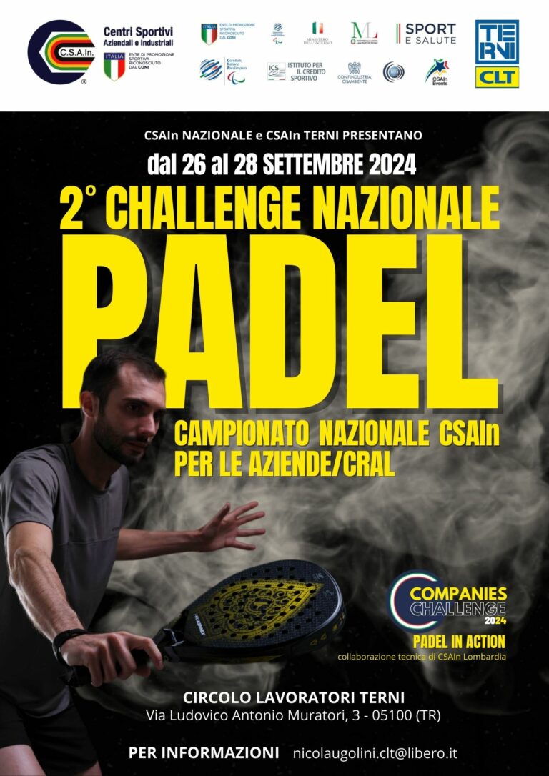 Nazionali CSAIn Padel Aziendale 2024