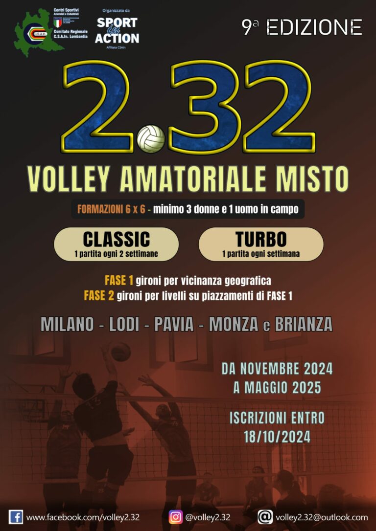 Circuito 2.32 Pallavolo Amatoriale 2024 – 2025