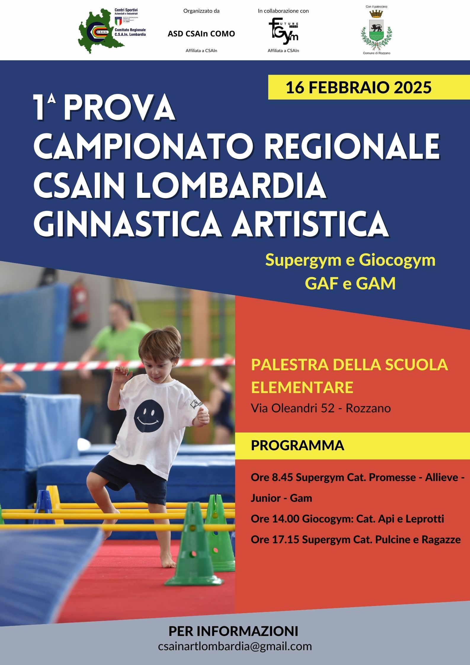 Circuito CSAIn Lombardia Ginnastica artistica 2025 – 22 febbario 2025 (1)